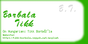 borbala tikk business card